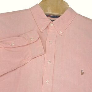 Ralph Lauren Shirt Men's Big & Tall 2XB Classic Fit Coral Oxford Button Down